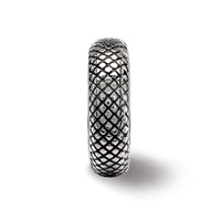 Sterling Silver Reflections Antiqued Textured Gripper Bead view 5