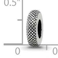 Sterling Silver Reflections Antiqued Textured Gripper Bead view 3