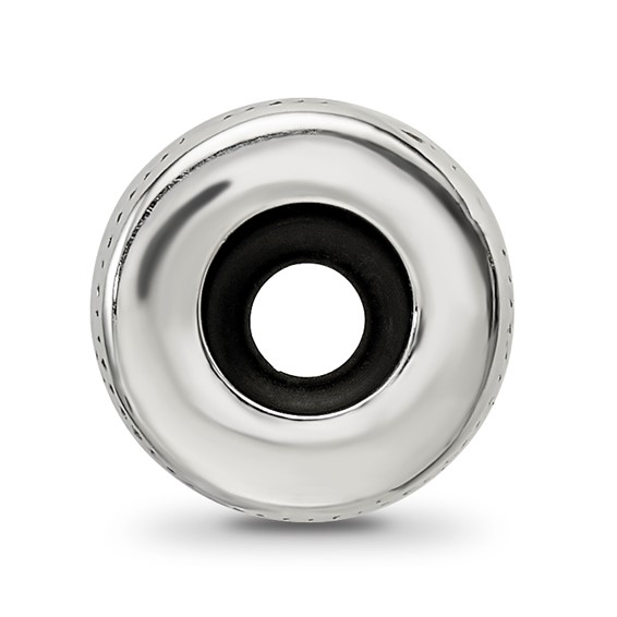 Sterling Silver Reflections Antiqued Textured Gripper Bead