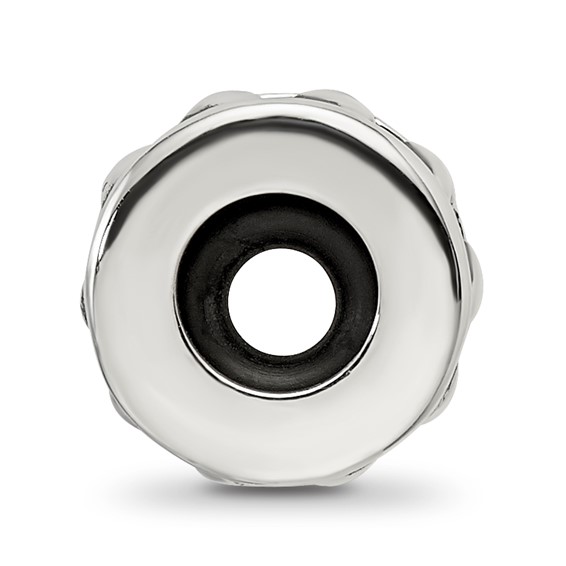 Sterling Silver Reflections Antiqued Hearts Gripper Bead