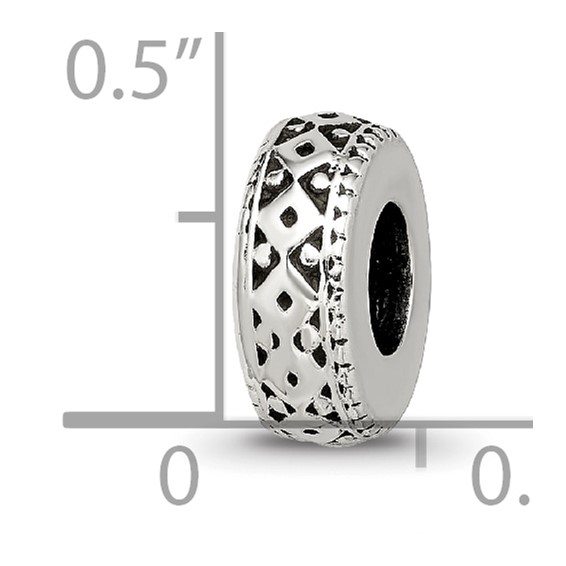 Sterling Silver Reflections Antiqued Bali Gripper Bead