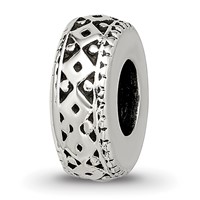 Sterling Silver Reflections Antiqued Bali Gripper Bead view 1