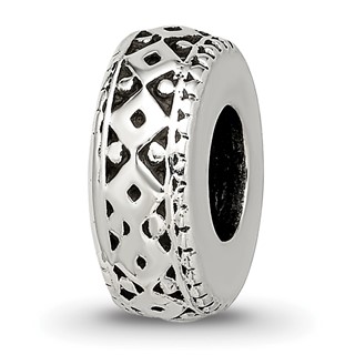 Sterling Silver Reflections Antiqued Bali Gripper Bead