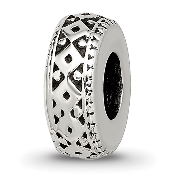 Sterling Silver Reflections Antiqued Bali Gripper Bead