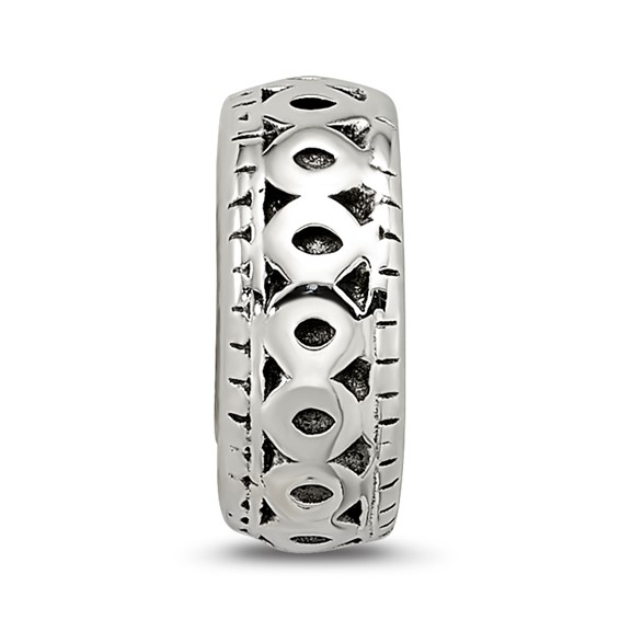 Sterling Silver Reflections Antiqued Bali Gripper Bead