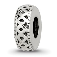 Sterling Silver Reflections Antiqued Bali Gripper Bead view 1