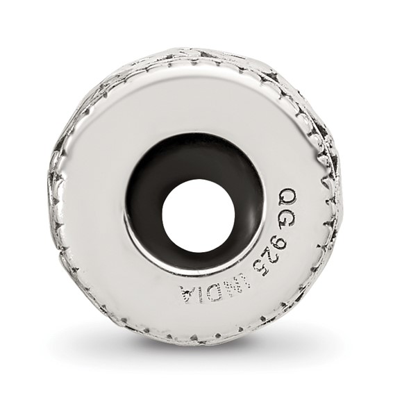 Sterling Silver Reflections Antiqued Bali Hearts Gripper Bead