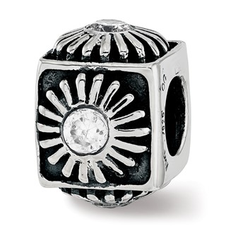 Sterling Silver Reflections CZ Bead