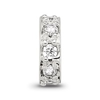 Sterling Silver Reflections CZ Spacer Bead view 4