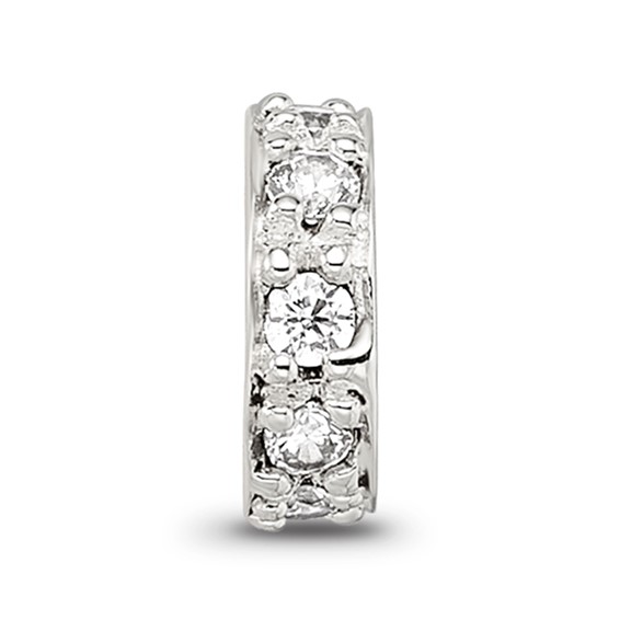 Sterling Silver Reflections CZ Spacer Bead