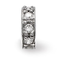 Sterling Silver Reflections CZ Spacer Bead view 5