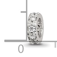 Sterling Silver Reflections CZ Spacer Bead view 3