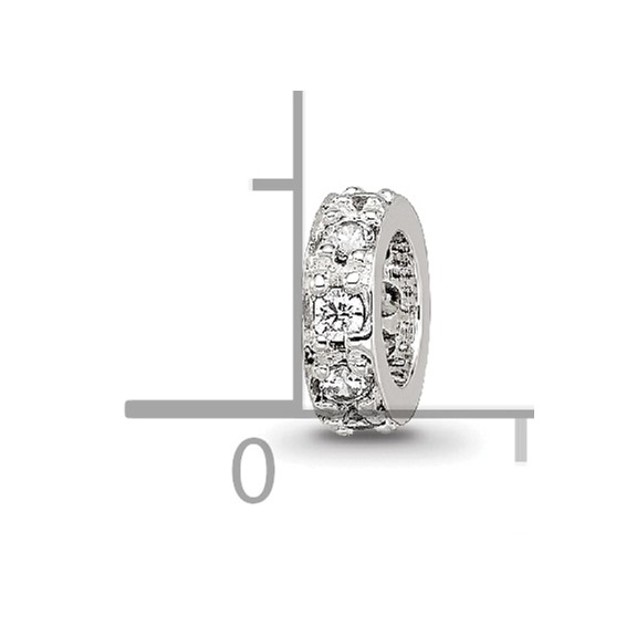 Sterling Silver Reflections CZ Spacer Bead