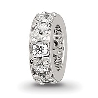 Sterling Silver Reflections CZ Spacer Bead view 1