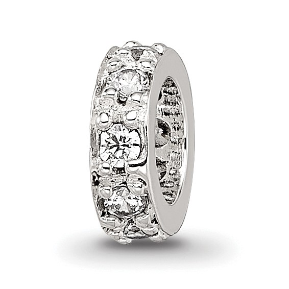 Sterling Silver Reflections CZ Spacer Bead