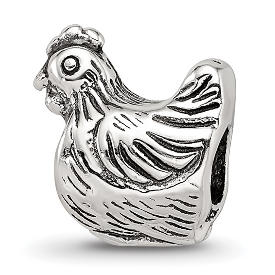 Sterling Silver Reflections Chicken Bead