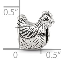 Sterling Silver Reflections Chicken Bead view 4