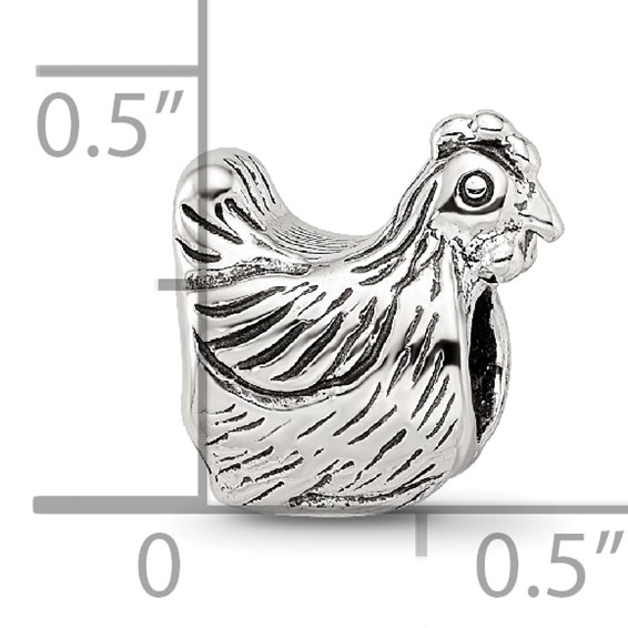 Sterling Silver Reflections Chicken Bead