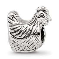 Sterling Silver Reflections Chicken Bead view 1