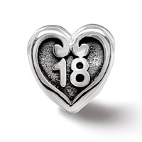 Sterling Silver Reflections 18 Heart Bead view 5