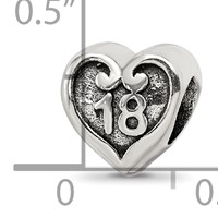 Sterling Silver Reflections 18 Heart Bead view 3