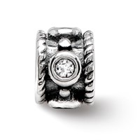 Sterling Silver Reflections CZ Rope Kids Bead view 5
