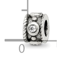 Sterling Silver Reflections CZ Rope Kids Bead view 3