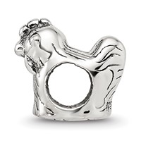 Sterling Silver Reflections Chicken Bead view 2