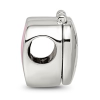 Sterling Silver Reflections Enamel Crystal Marry Me Heart Bead view 2