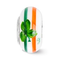 Ster.Silver Reflections Hand Painted the Irish Fenton Glass Bead view 5