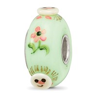 Ster.Silver Reflections Hand Painted Hattie Hedgehog Fenton Glass Bead view 5