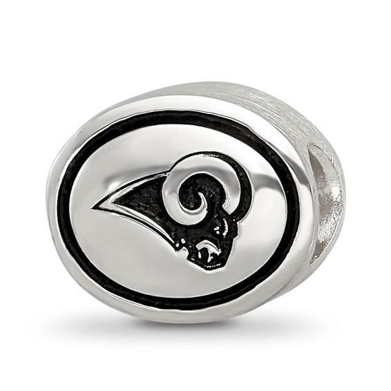 Sterling Silver Antiqued Los Angeles Rams NFL Bead