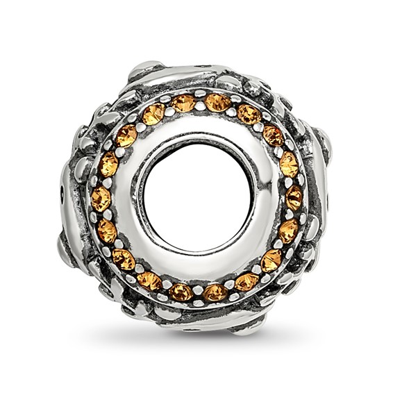 Sterling Silver Reflections Crystals Reindeer Bead