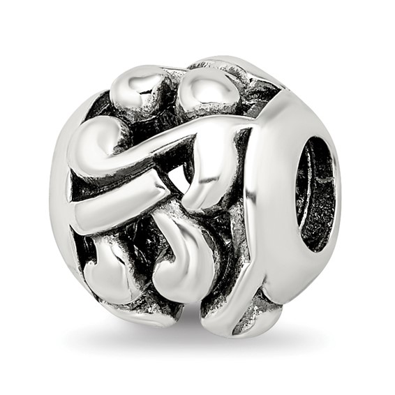 Sterling Silver Reflections Musical Notes Bead