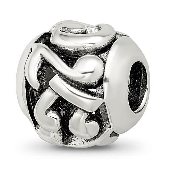 Sterling Silver Reflections Musical Notes Bead