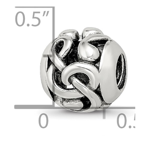 Sterling Silver Reflections Musical Notes Bead