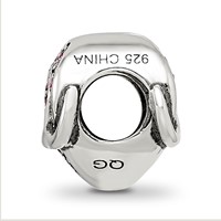 Sterling Silver Reflections Crystal Infinity Symbol in Heart Bead view 2