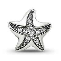Sterling Silver Reflections Crystal Starfish Bead view 5