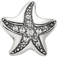 Sterling Silver Reflections Crystal Starfish Bead view 3