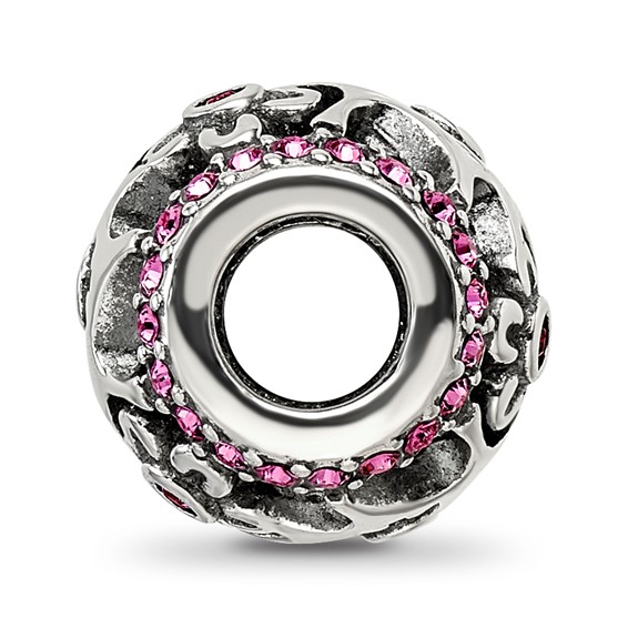 Sterling Silver Reflections Crystal Flowers Bead