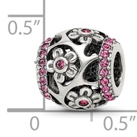 Sterling Silver Reflections Crystal Flowers Bead view 5