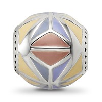 Sterling Silver Reflections Brown,Yellow & Lavender Enameled, Silver Ip-p view 3
