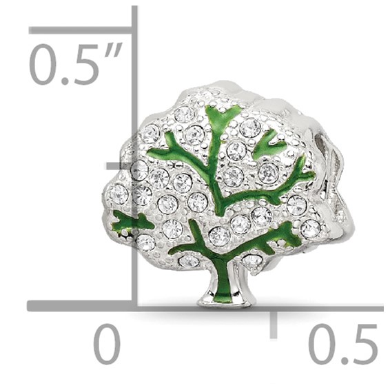 Sterling Silver Reflections Crystal Tree Bead