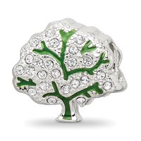 Sterling Silver Reflections Crystal Tree Bead view 1