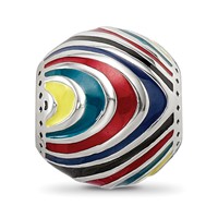 Sterling Silver Reflections Multi-colored Enameled Silver IP-Plated Bead view 3