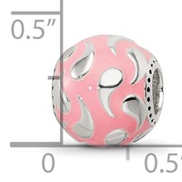 Sterling Silver Reflections Pink Enameled & Silver IP-Plated Bead view 4