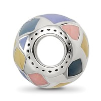 Sterling Silver Reflections Pink,Yellow & Lavender Enameled, Silver IP-Pl view 2