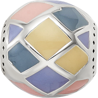 Sterling Silver Reflections Pink,Yellow & Lavender Enameled, Silver IP-Pl view 4