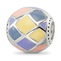 Sterling Silver Reflections Pink,Yellow & Lavender Enameled, Silver IP-Pl view 1
