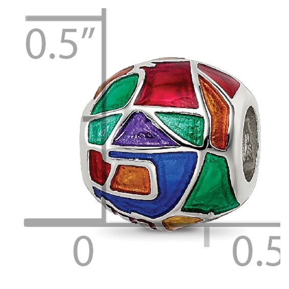Sterling Silver Reflections City Impressions London Moasic Enamel Bead